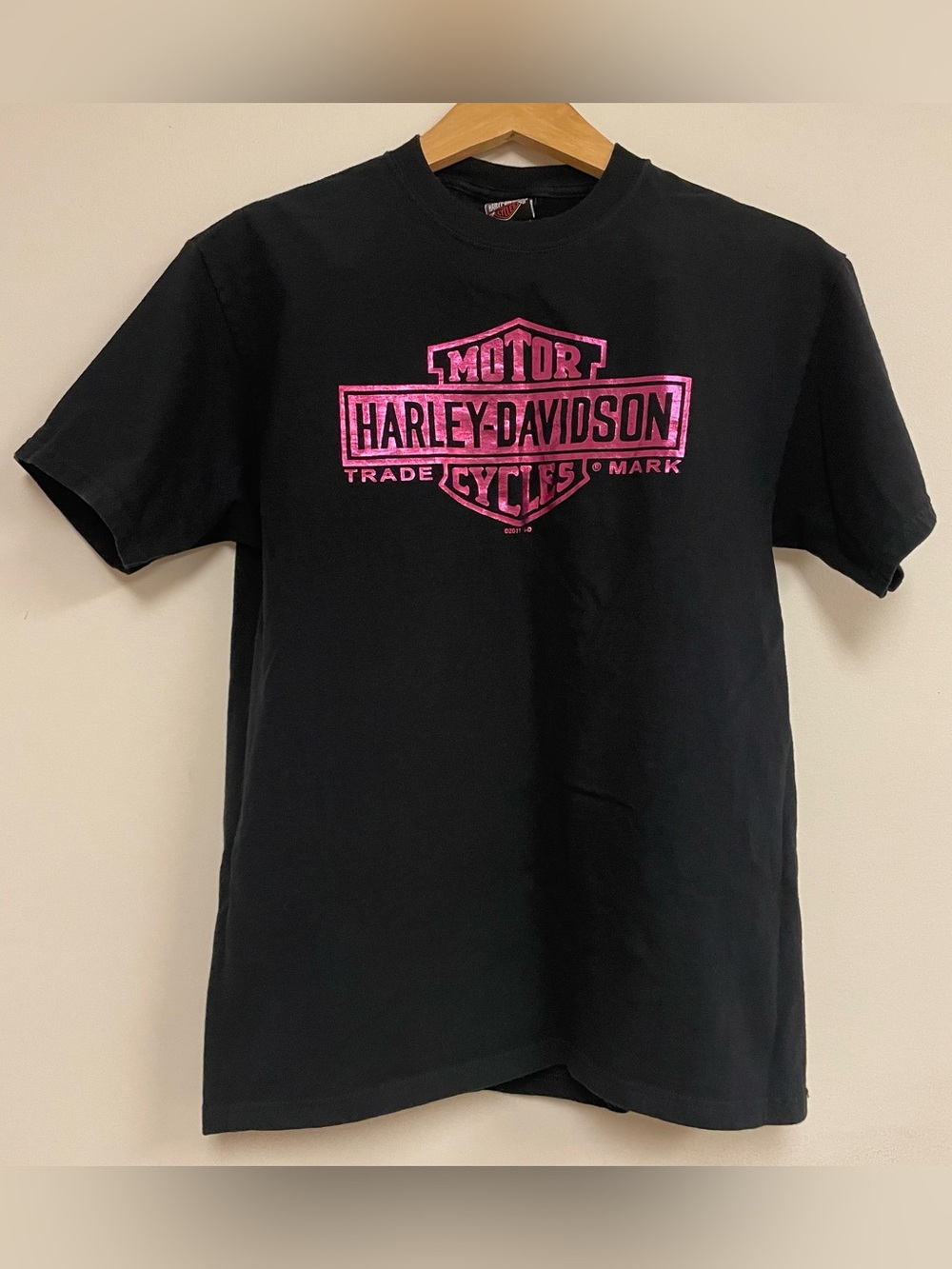 Harley Davidson Motor Cycles Medium M T-Shirt Las Vegas Nevada Black Pink